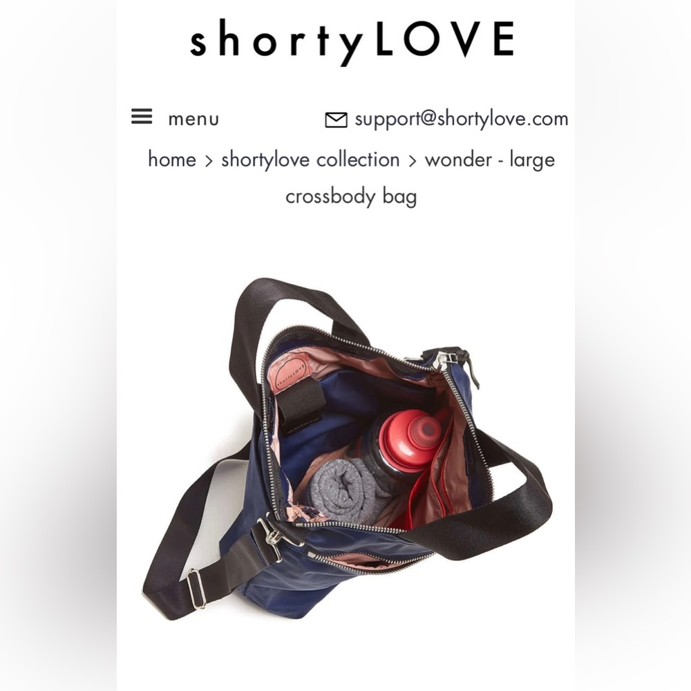 shortyLOVE Wonder Large Crossbody Bag in Navy and Pink